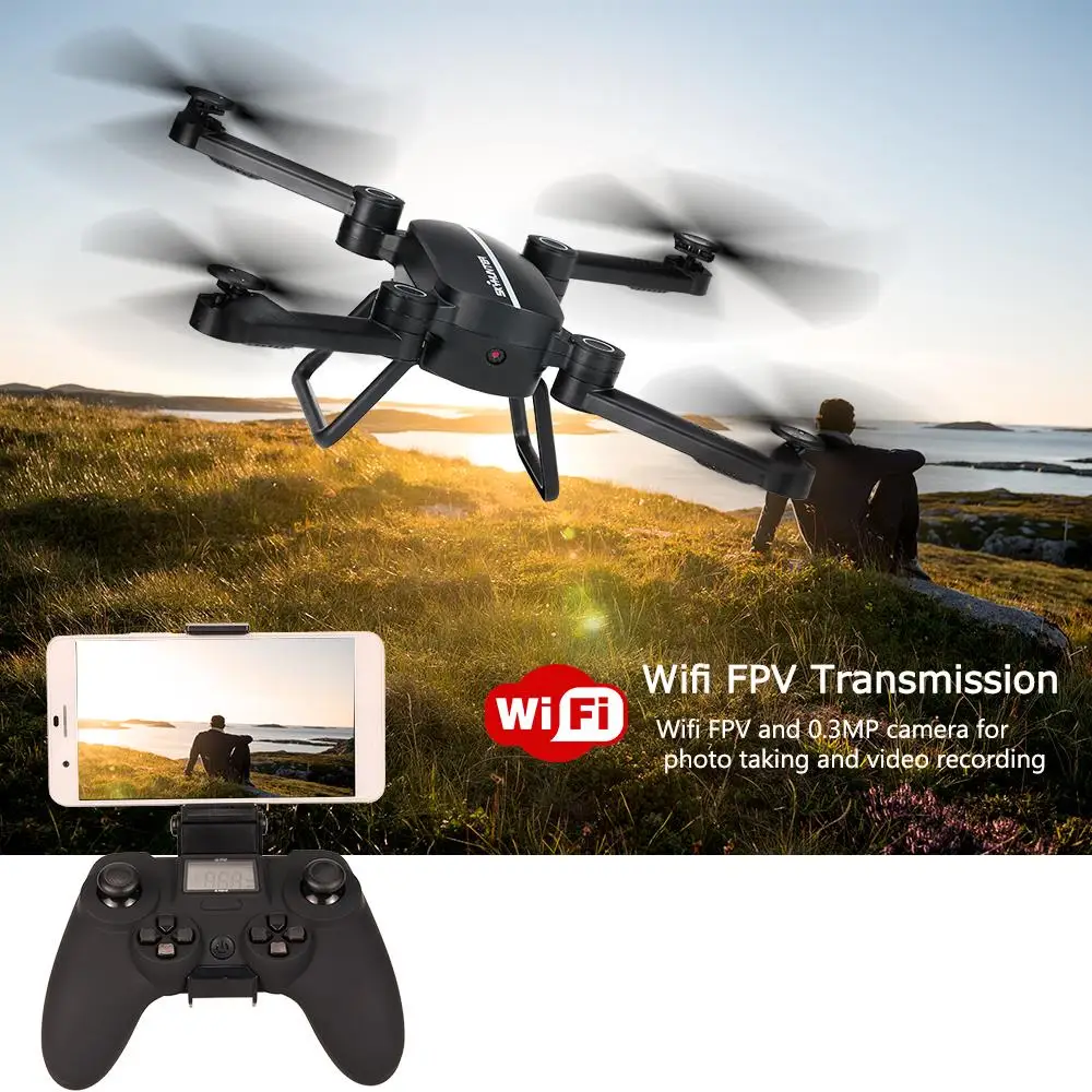 

X8TW Wifi FPV 0.3MP Camera Foldable Selfie Drone 6-Axis Gyro Barometer Height Hold RC Quadcopter Quad G-Sensor RTF helikopter