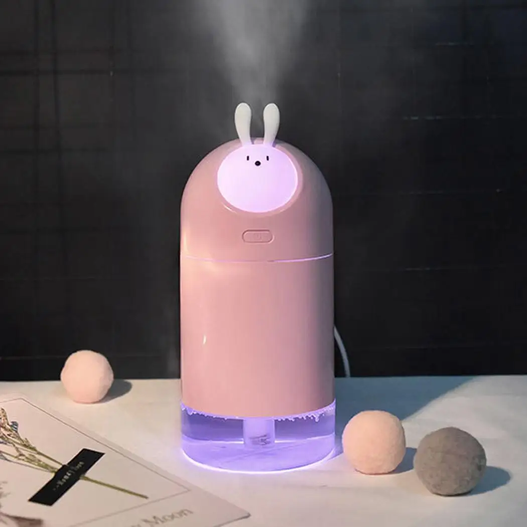 

Cute Cartoon USB Air Humidifier Ultrasonic Desktop Humidifiers Mist Maker Mini Home Office Car Air Purifier 280ml
