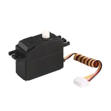 Servo engranaje de dirección de 25g de plástico para 1/12 Wltoys 12428 12423 RC modelo de camión para coche accesorios de pieza de dirección Micro RC Servo