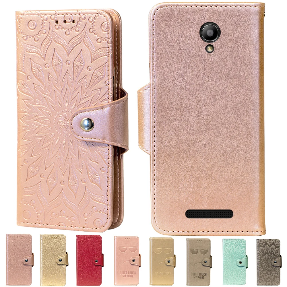 

Embossing Stand Flip PU Leather wallet Case Cover For Fly IQ4514 Quad EVO Tech 4 Phone Cases