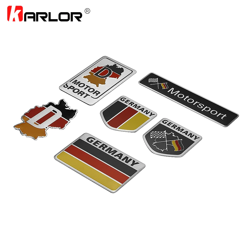 Germany German Flag 3D Car Stickers Aluminium Emblem Badge Decal Sticker Racing Motorsports for VW Benz BMW Audi Motor Sticker|3d car sticker|stickers racingemblem badge - AliExpress