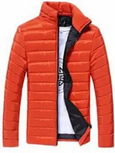 

Men's thick warm winter casual fashion Cheap new Korean collar zipper solid color padded jacket short paragraph , (428) M-2XL
