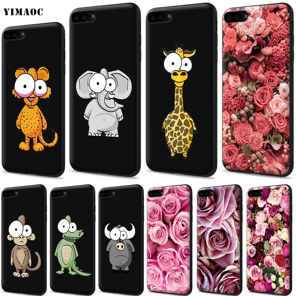 

YIMAOC Big Eye Zebra Elephant Ostrich Silicone Soft Case for iPhone 11 Pro XS Max XR X 8 7 6 6S Plus 5 5S SE