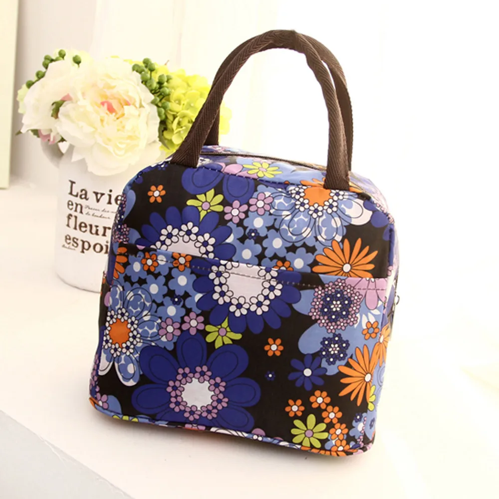 

lunch bags portable 32X22X10cm women Thermal Insulated Tote Picnic Lunch Cool Bag Cooler Box Handbag Pouch for students