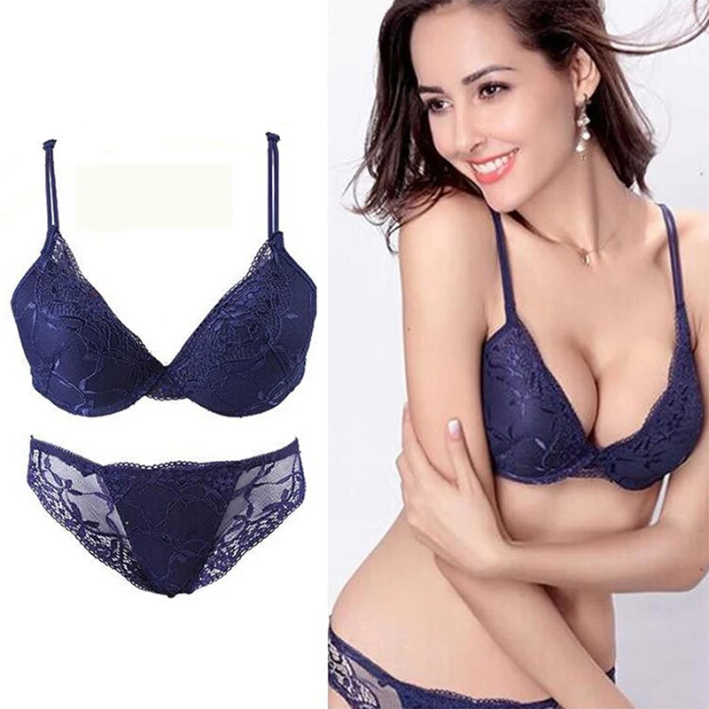 6 Color Sexy Lace Hallow Out Bra & Brief Set Size A~C 3/4 Cup Deep V Lingerie Elegant With Underwire Push Up Bras WI277 6 Color Sexy Lace Hallow Out Bra & Brief Set Size A~C 3/4 Cup Deep V Lingerie Elegant With Underwire Push Up Bras WI277