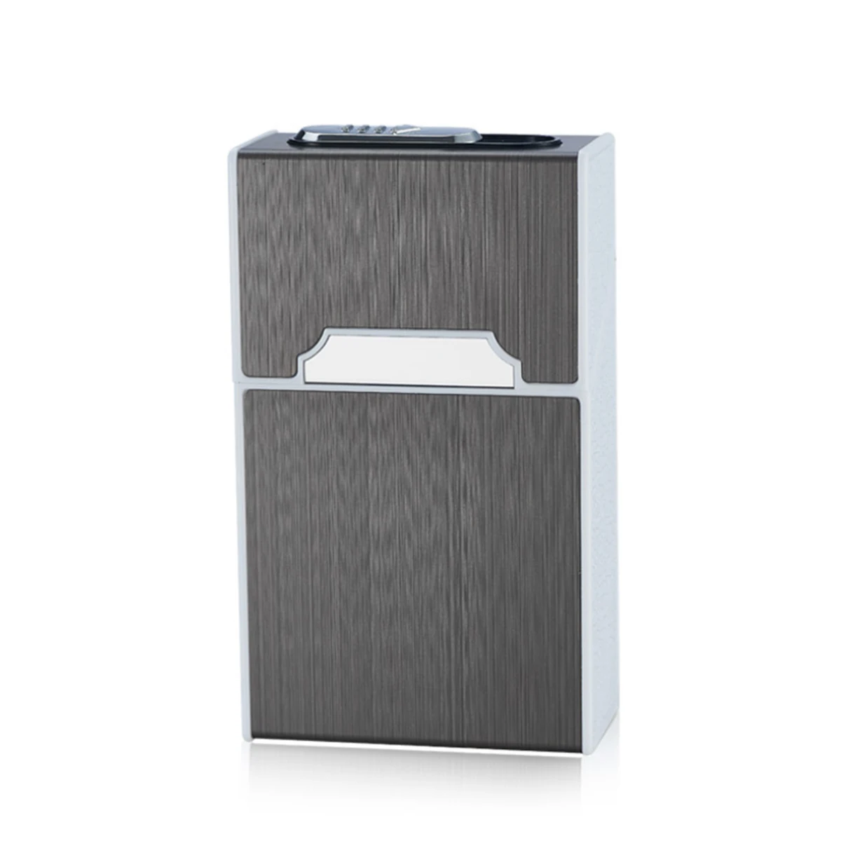 

SOONHUA 2In1 Electric Cigarette Lighter Zinc Alloy Thin Cigarette Case Box Electronic Lighters With Lighter USB Charging