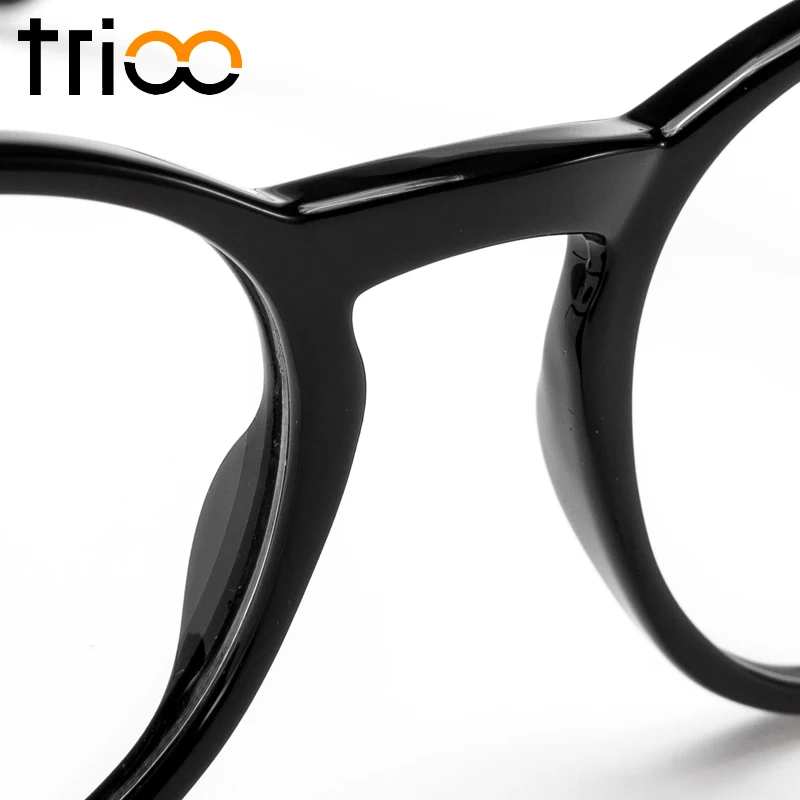 Винтажные оптические очки TRIOO компьютерные по рецепту черная оправа прозрачные