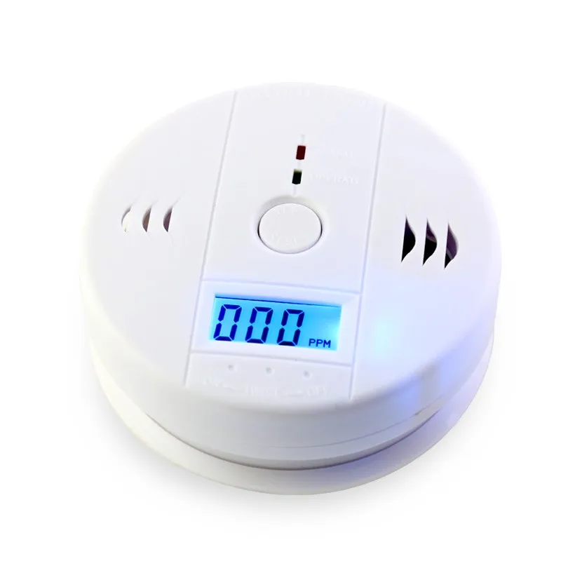 

Home Alarm CO Gas Sensor Detector Carbon Monoxide Poisoning Alarm Detector LCD Photoelectric Independent 85dB Warning High Sens