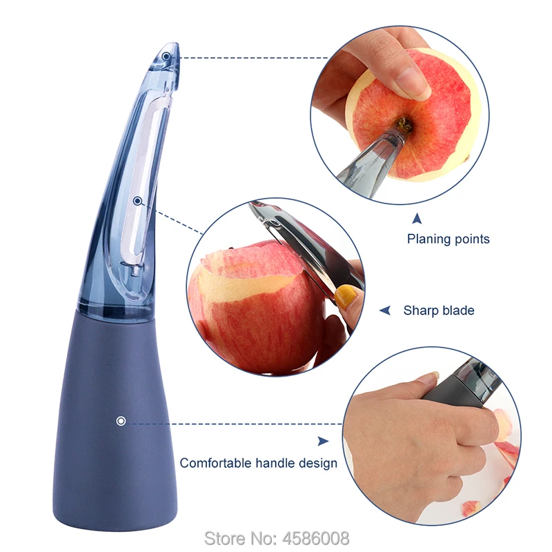 Высокое качество Новинка TPR ручка из нержавеющей стали очиститель для фруктов и овощей роговой формы пилинг нож поворотный Овощечистка кухонные принадлежности