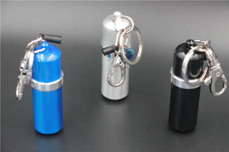 2pcs Mini portable metal kerosene oil FLUID can with key chain for