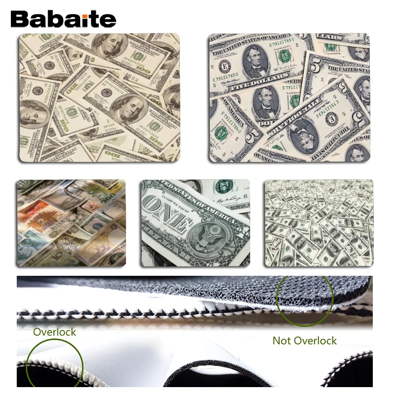 Babaite хит продаж USD компьютерные игровые коврики размер для 18x22 см 25x29 резиновые |