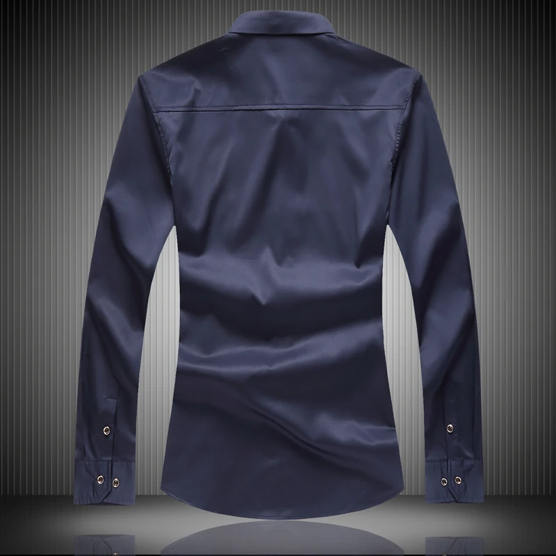 Spring Autumn Male Embroidery Shirt Floral Animal Long Sleeve Casual Tops