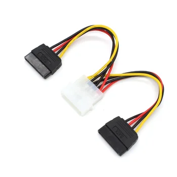 

by dhl or ems 1000pcs Serial ATA SATA 4 Pin IDE Molex to 2 of 15 Pin HDD Power Adapter Cable Hot Worldwide Promotion