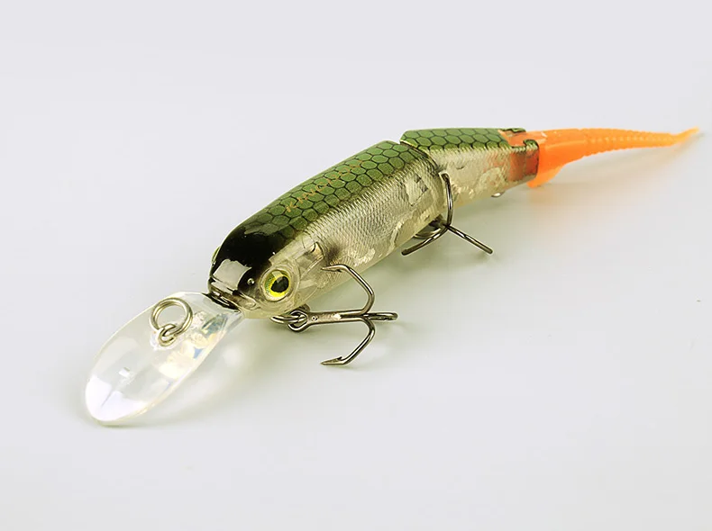Buy Minnow lure with 3 different shape soft tail hard