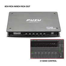 Procesador de señal Virtual puzz Natural 6CH a 8CH Automobile DSP 31band EQ tuning appropriate con ajuste de instrument de ordenador