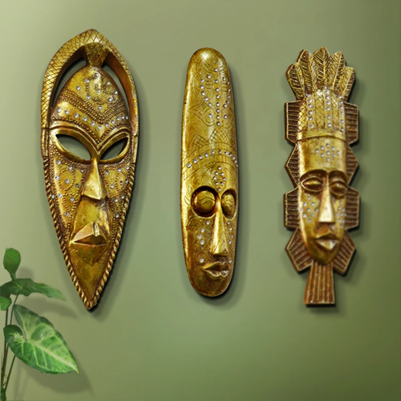 

European creative decorative African character mask wall decoration home