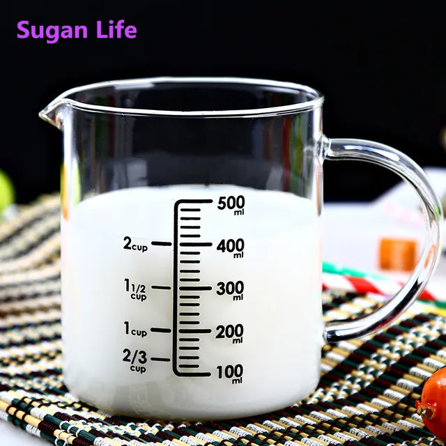 Introducing the NEW 500ml Glass Measuring Cup Milk Jug Cafe Creamer Cup Juice Tea Espresso Coffee Cup Barista Mug Milk Frother Latte Pitcher