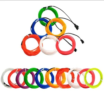 

1M/2M/3M/5M/8M/10M Neon Light Dance Party Decor Lamp Flexible EL Wire Rope Tube Waterproof LED Strip Rope Strip Light Xmas Decor