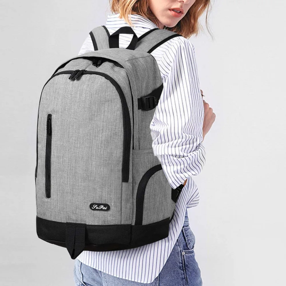 2018 USB Charging Bagpack Men Women 15inch Laptop Backpacks For Teenager Fashion Male Female Mochila Leisure Travel Backpack (11)