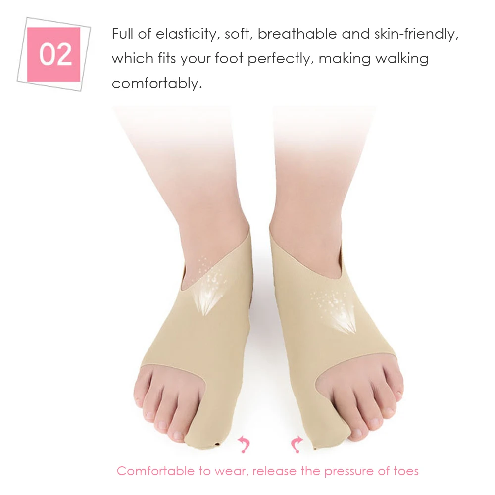 1 Pair Bunion Corrector Big Toe Straightener Bandage Hallux Valgus Correctors Foot Care Tools for Men and Women