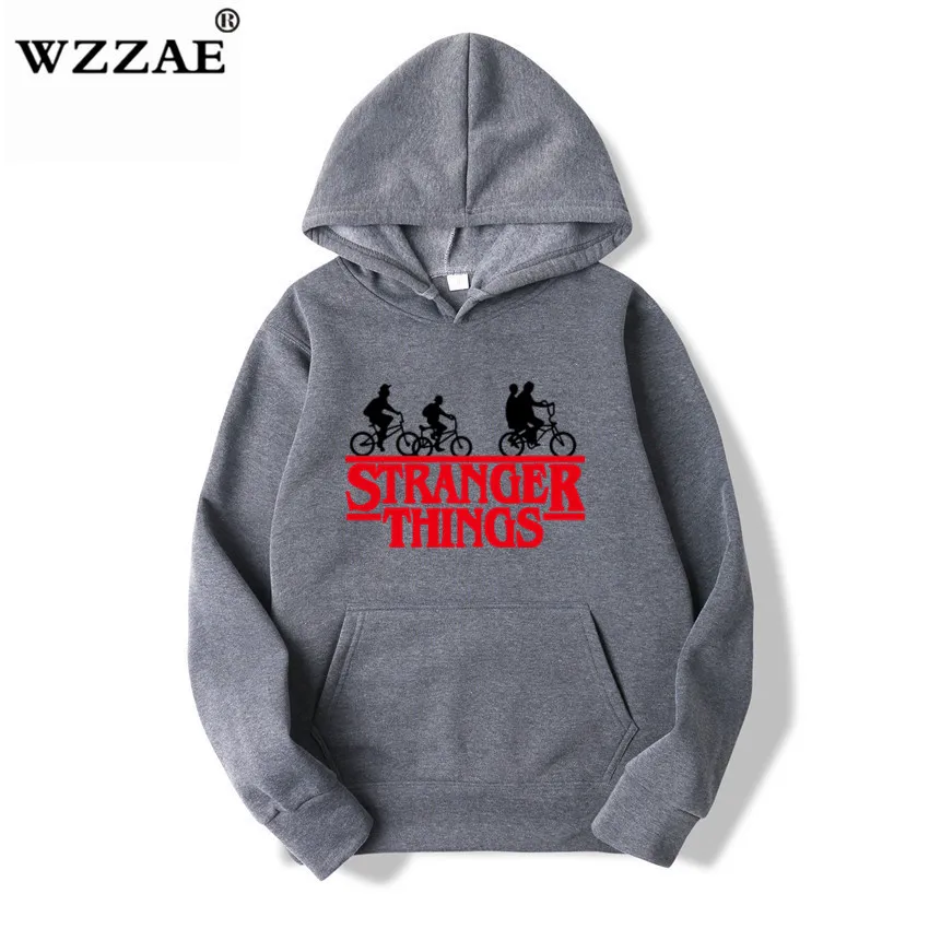 Stranger Things Hoodies Men Women Letters Print Autumn Harajuku Hip Hop Sweatshirt Man Fashion Wint