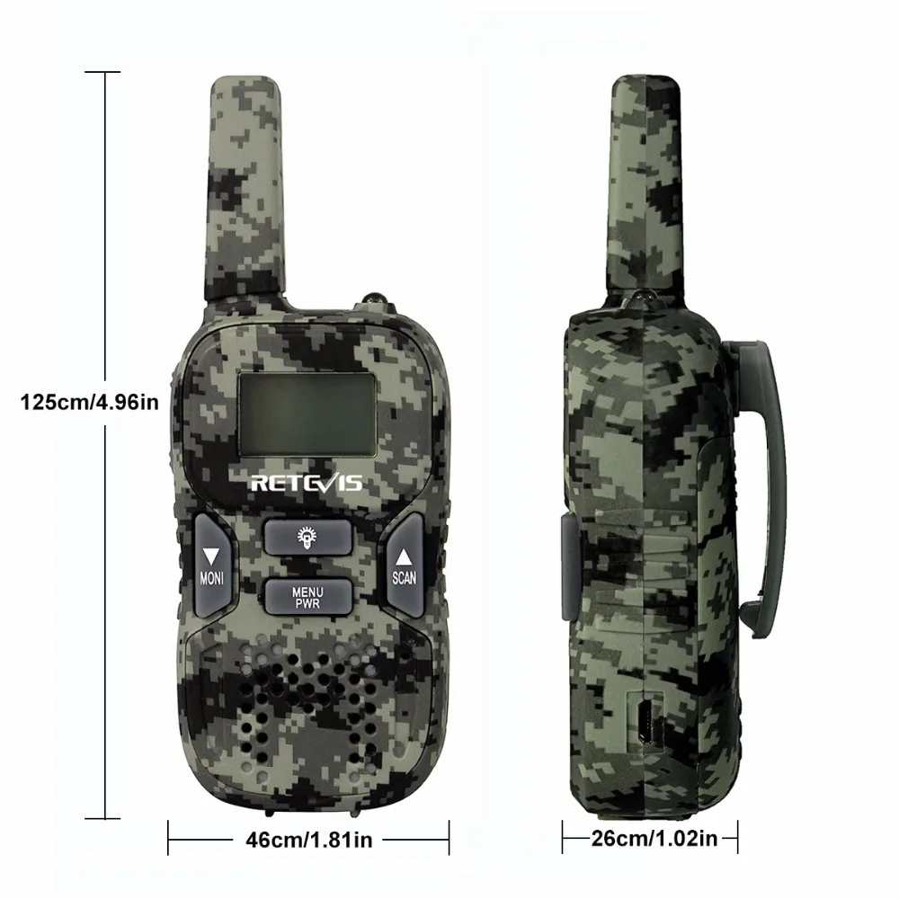 2Pcs PMR446MHz Mini Children Walkie Talkie Pair Retevis RT33 8CH 0 5W Ham Portable Radio Hf 3