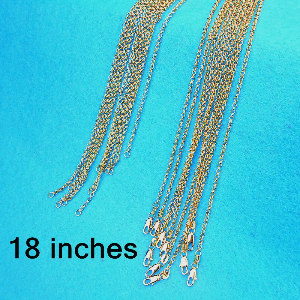 

18 Inch GOLD FILLED Shipping Necklace Pearl Chains Cross Chains Jewelry Stamp