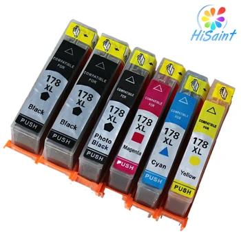 

hisaint 6Pcs for hp178XL Ink Cartridge (2BK/1PBK/1C/1M/1Y)Photosmart5510/5520/5515/5521/6510/6520/6521/7510/B109A/C5380