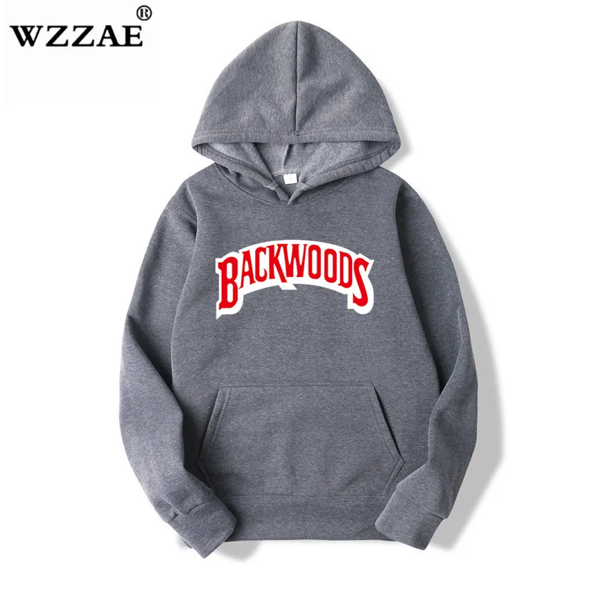 Dark Gray Толстовки с винтовыми манжетами, уличная одежда, Backwoods, толстовка с капюшоном, Мужская модная Осенняя зимняя Толстовка в стиле хип-хоп, пуловер с капюшоном - Цвет: Dark Gray
