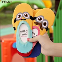 Fcare 10 шт. = 5 пар летние хлопковые женские невидимые носки с миньонами супер милые смешные силиконовые противоскользящие короткие носки
