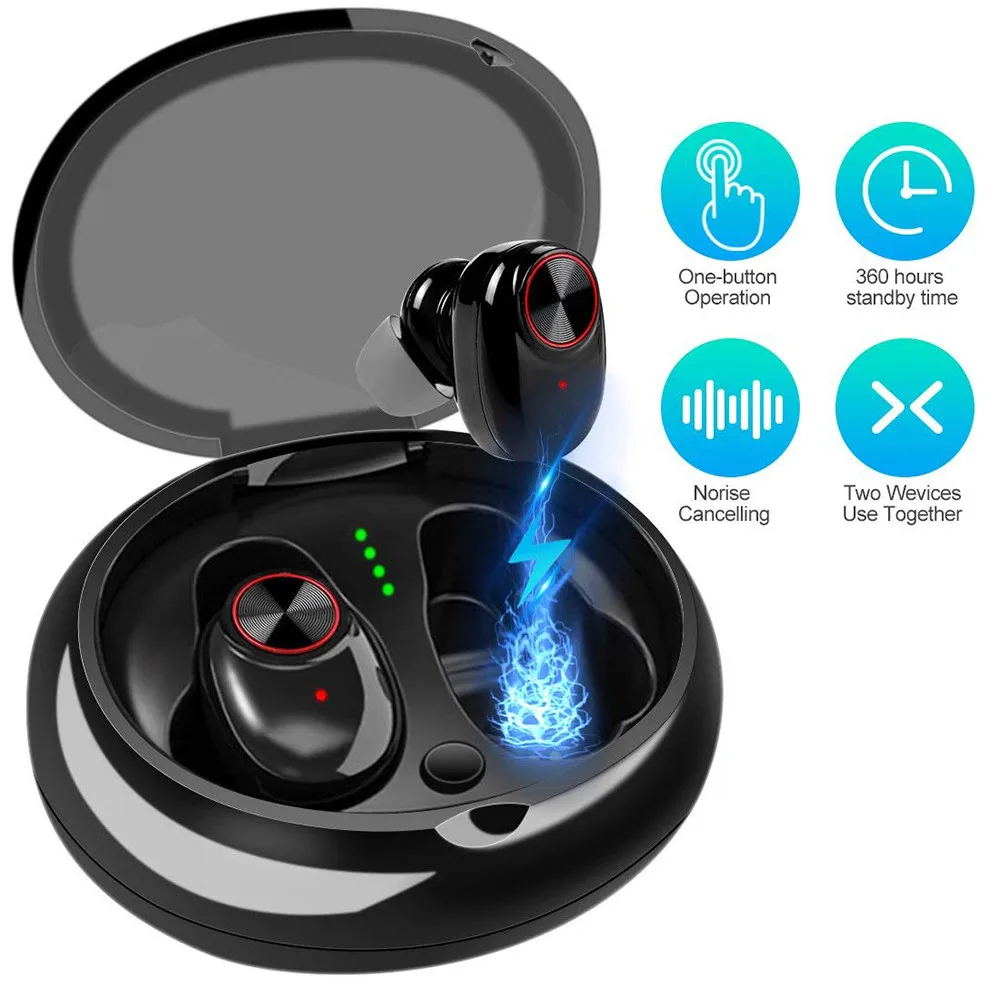 Pаспродажа Беспроводной наушники вкладыши TWS с наушники V5.0 Bluetooth 5,0 наушники гарнитура стерео звук громкой связи Bluetooth гарнитура спортивные наушники дл...