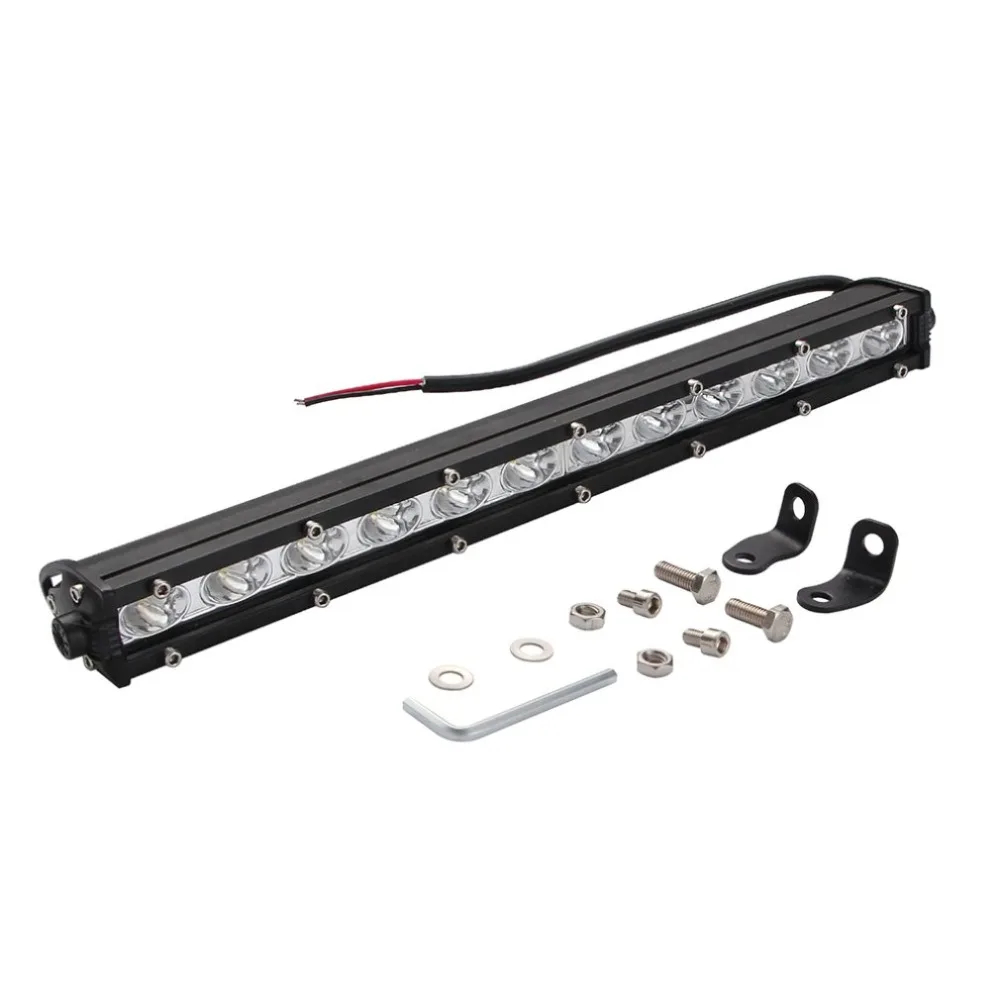 

14 Inch 36W Car Led Headlight Work Light Ultra-thin Small Single Row Strip Light Off-road Roof Top Net Light