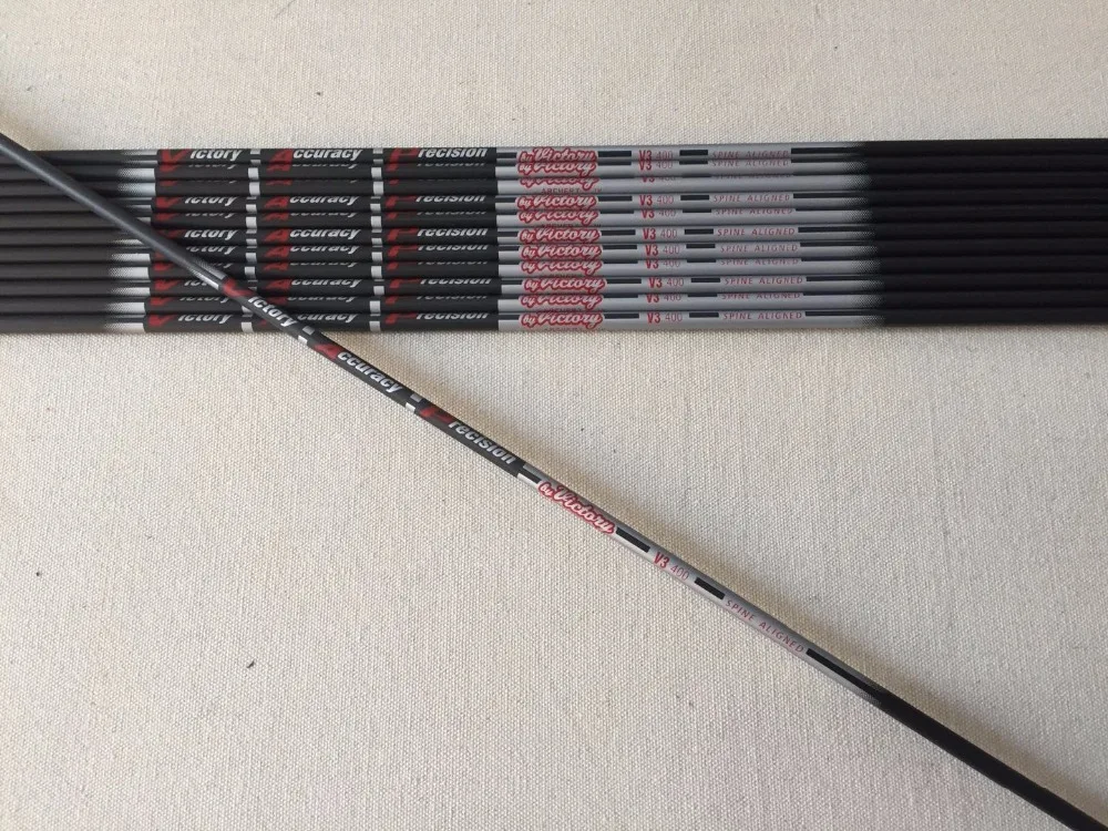 

12pcs Archery pure carbon arrow shaft spine400 ID4.2mm 30" for Recurve bow shooting hunting