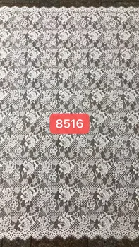 

Off white, Black color in stock french lace chantilly designer lace fabric 2019 NEW arrival eyelash laces for summer dress long!