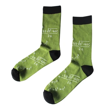 

12 Pairs Mathematical Formula Sock Women Men Numeral Knee-High Party Novelty Funny Party Halloween Business Compression Sock