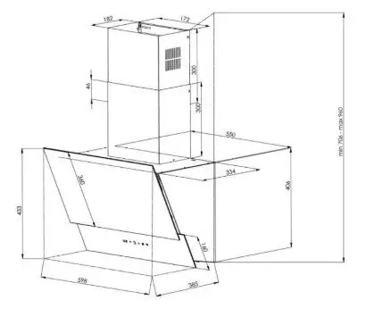 Вытяжка наклонная KUPPERSBERG, F 630 B