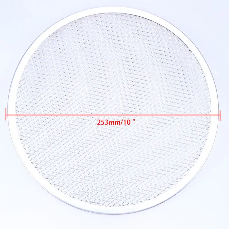 Aluminum Flat Mesh Pizza Screen Round Baking Tray Net Kitchen Tools