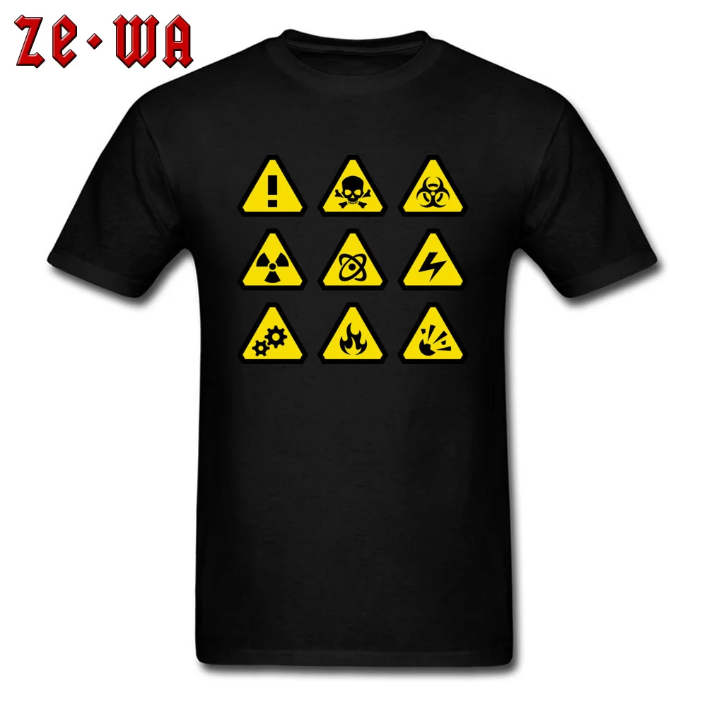Round Collar danger 1294358_960_720 Cotton Men's T Shirt Printed On Short Sleeve T Shirt Prevailing Custom T Shirts danger 1294358_960_720 black