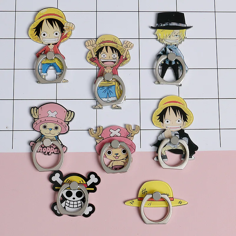 

Universal mobile Phone Stand Bracket Finger ring holder phone Stent Personality Lazy Phone Anti-slip One Piece Luffy Choba