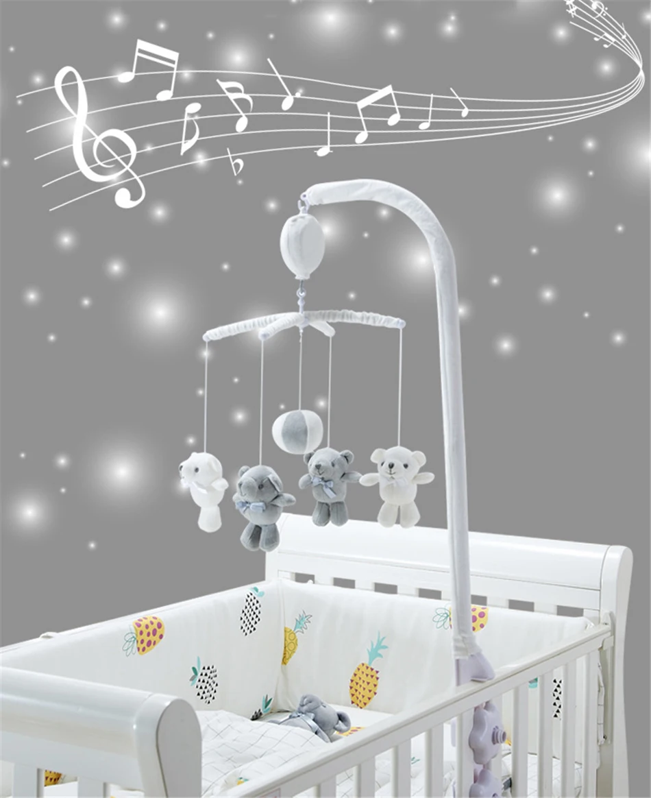 Детская кроватка детские игрушки-погремушки 0-12 месяцев Младенческая заводная игрушка музыкальная шкатулка кровать колокольчик игрушка медведь ручной работы мобильный новорожденный игрушки для детей