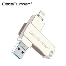 Datarunner USB флэш-накопитель OTG Usb флэш-накопитель для iPhone XS/X/8/7/7plus/usb-накопитель 3,0 8 г 16г 32г 64Г 128G флеш-накопитель флэш диск