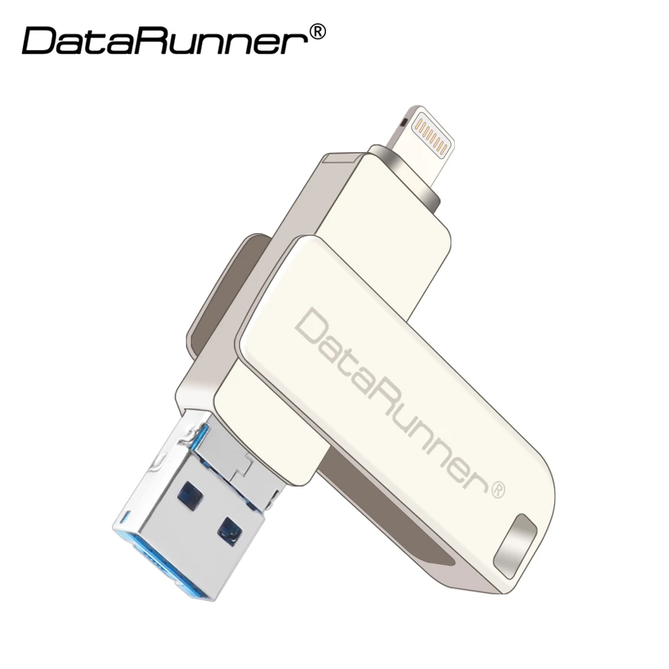 Дешевый DataRunner USB флешка OTG накопитель для iPhone XS X 8 7 7 Plus Usb Stick 3,0 8 г 16 г 32 г 64 г 128 г Memory Stick флэш накопитель