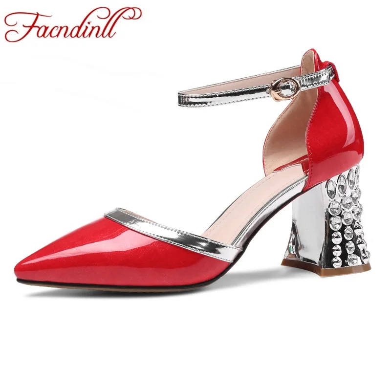 

FACNDINLL brand shoes woman pumps new fashion high qulaity women dress party wedding shoes sexy pointed toe high heels pumps