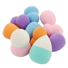 10 шт. Косметические Puff Макияж Фонд Губка Безупречный порошок Гладкая Косметика Make Up губка инструмент с коробкой