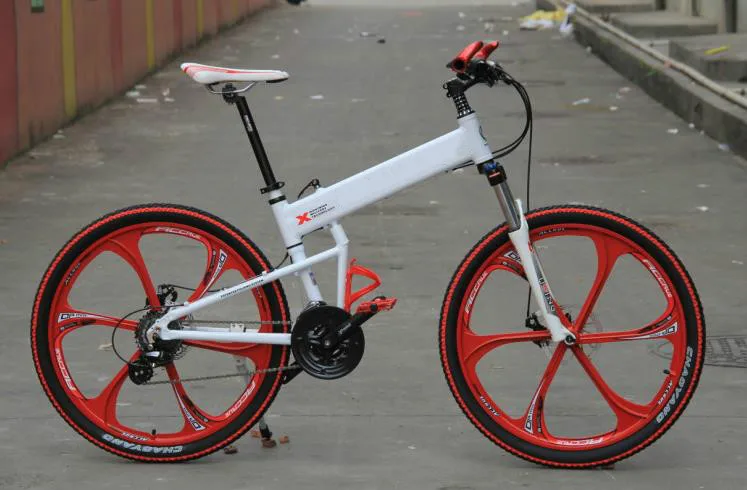 Sale 26 inch folding frame   26er mountain bicycle man woman bike   21/24/27/30 speed  Hydraulic Disc  brakes 1