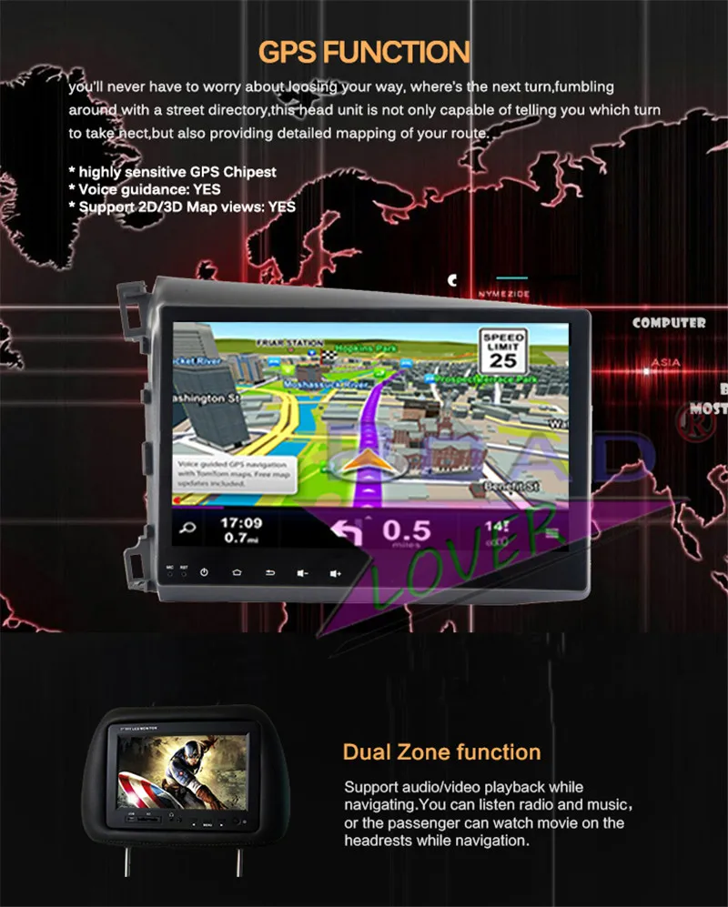 Best Roadlover Android 8.1 Car Multimedia Radio Player For Honda Civic 2012 2013 2014 Stereo GPS Navigation Automagnitol 2 Din NO DVD 16