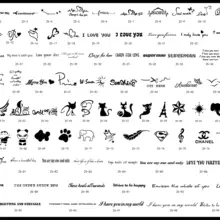 unit25 100 дизайн буквы Золотой Феникс временные трафареты для тату-машины Книга для аэрографа краски спрей компрессор комплект