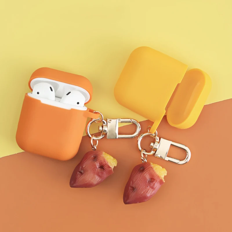 Cute Sweet Potato Decorative Silicone Case for Apple
