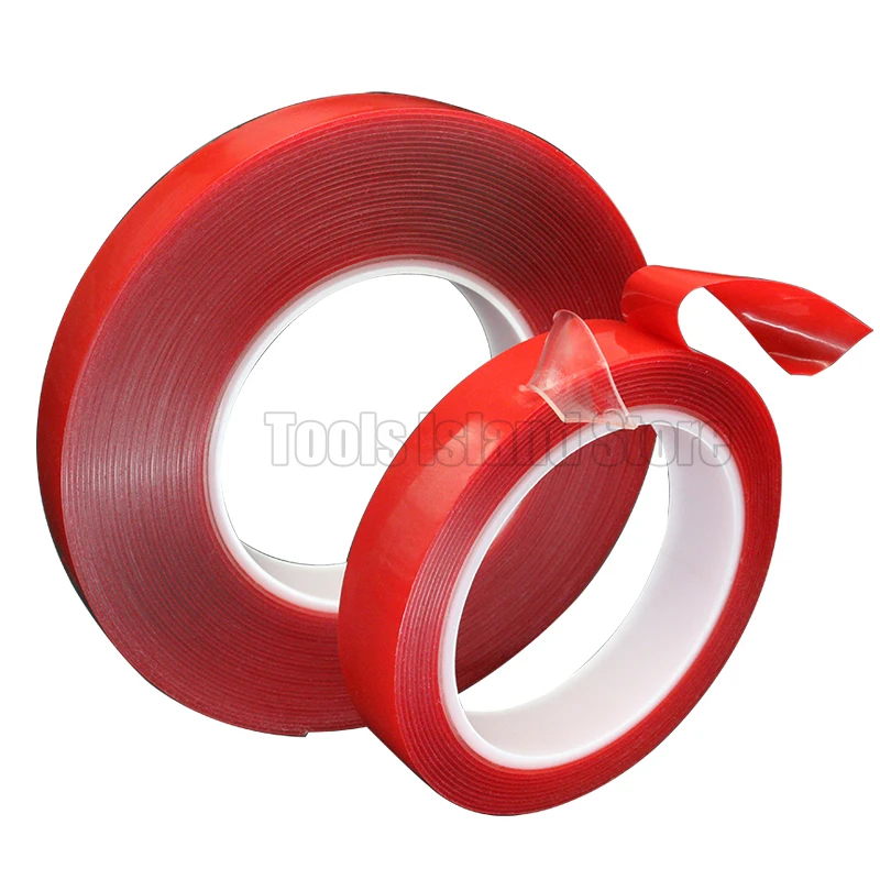 1mm~10mm*50M Strong pet Adhesive PET Red Film Clear Double Sided Tape No Trace for Phone LCD Screen | Обустройство дома