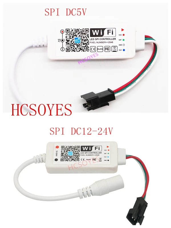 DC5V DC12-24V Magic Home светодиодный контроллер SPI адресуемых 2048 пикселей Миниатюрный Wi-Fi контроллер для WS2811 SK6812 WS2812B Светодиодные ленты